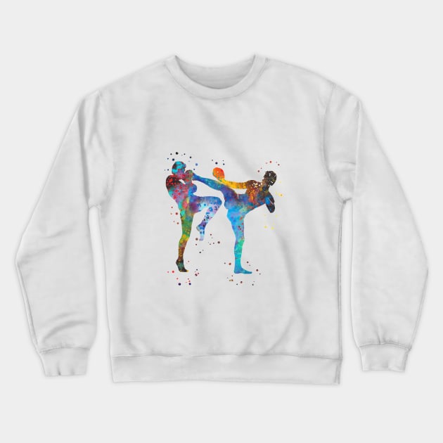 Man muay thai boxing Crewneck Sweatshirt by RosaliArt